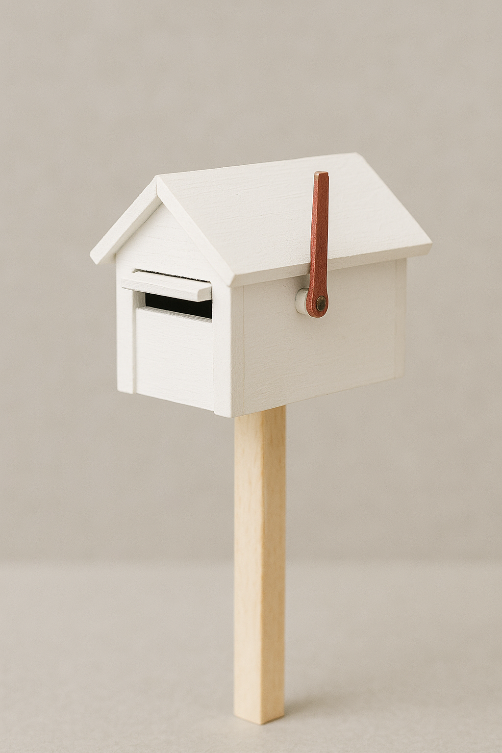 White Vintage Mini Mailbox