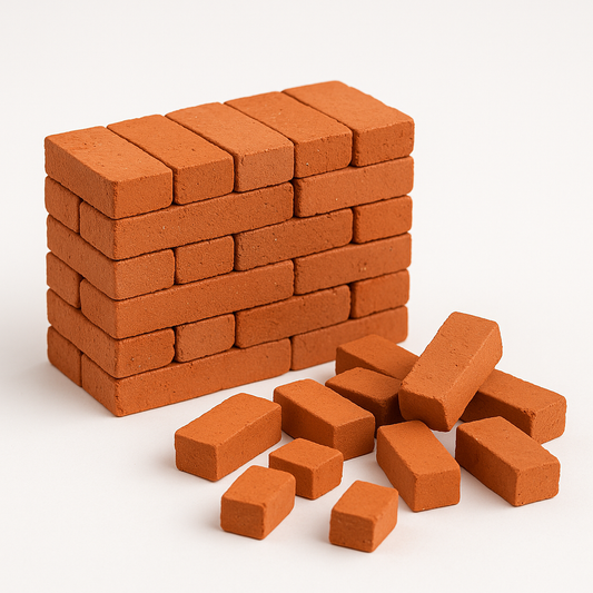 miniature tiny red bricks
