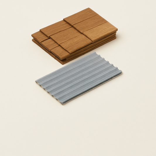 Miniature Roofing wood and metal